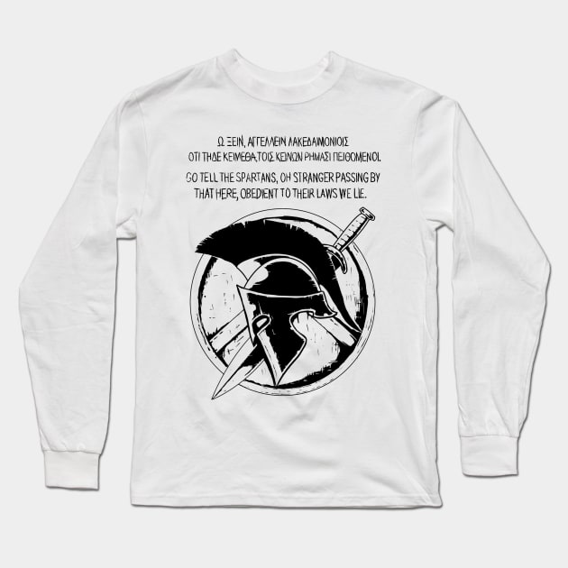 Spartan Long Sleeve T-Shirt by Hellustrations